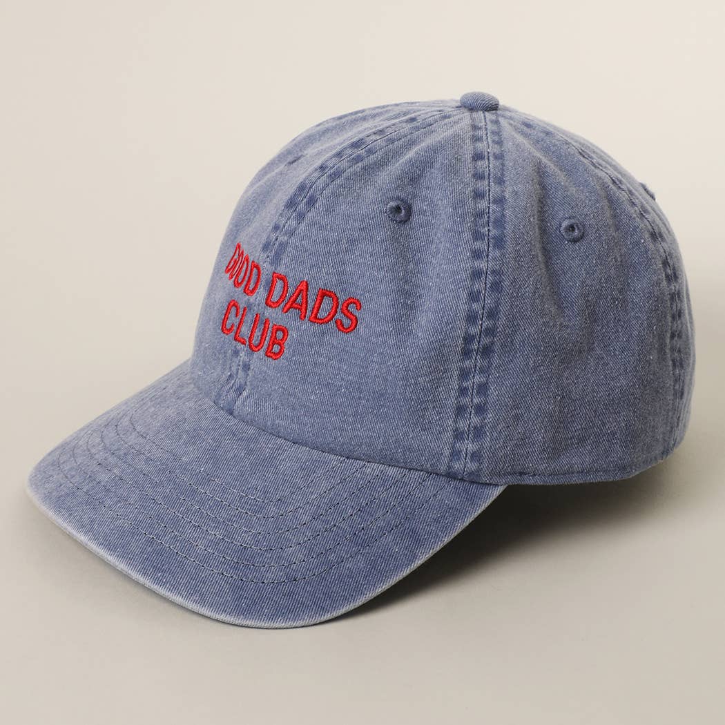 Casquette de baseball en coton brodée « Good dads club » Sable