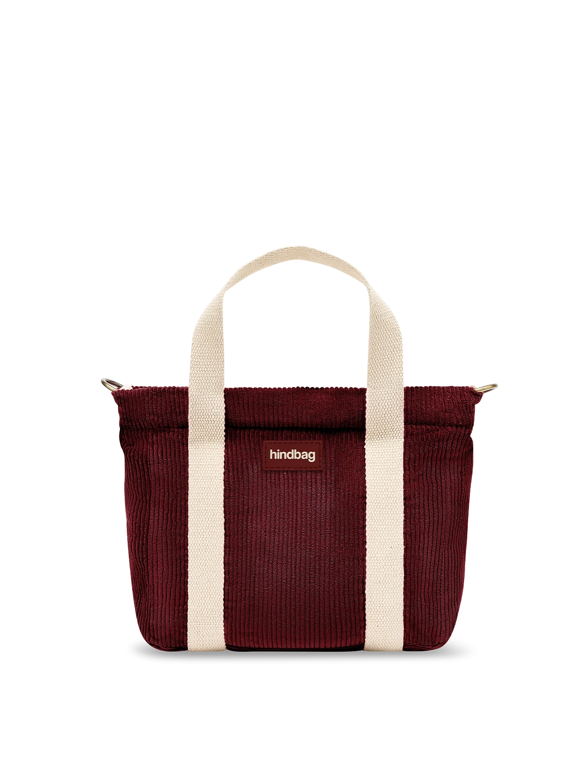 Mini cabas Louise velours bordeaux