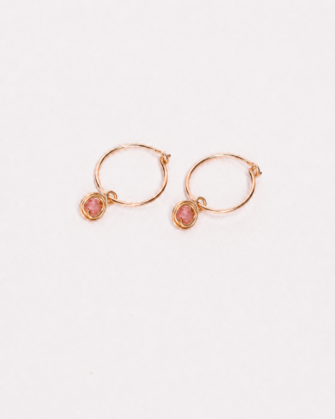 Bora - rose: Or / Tourmaline rose / Paire - DupontDupont
