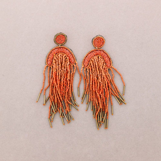 Boucles d'oreilles à sequins Cascada: Orange