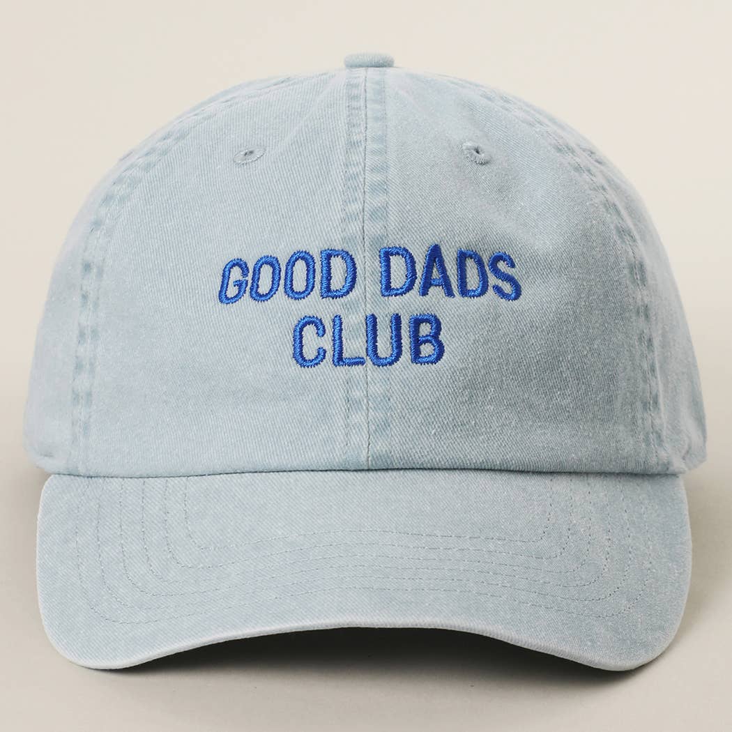 Casquette de baseball en coton brodée « Good dads club » Bleu