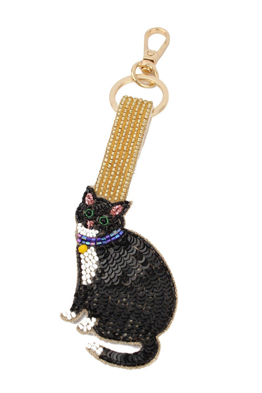 Porte-clés CharmS de sac CHAT NOIR ET BLANC - DupontDupont