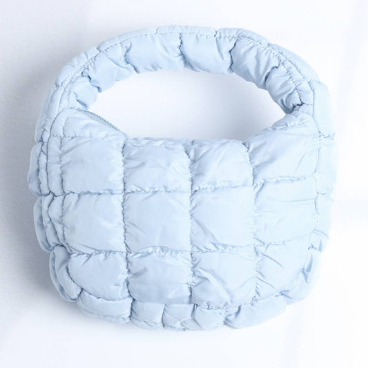 Sac mini nuage matelassé bleu