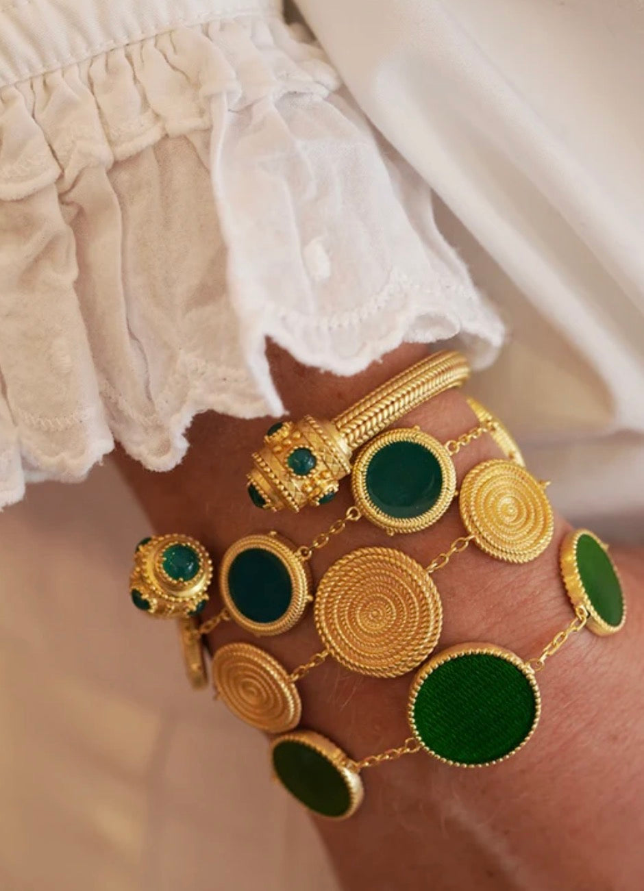Jonc Olympia agate verte