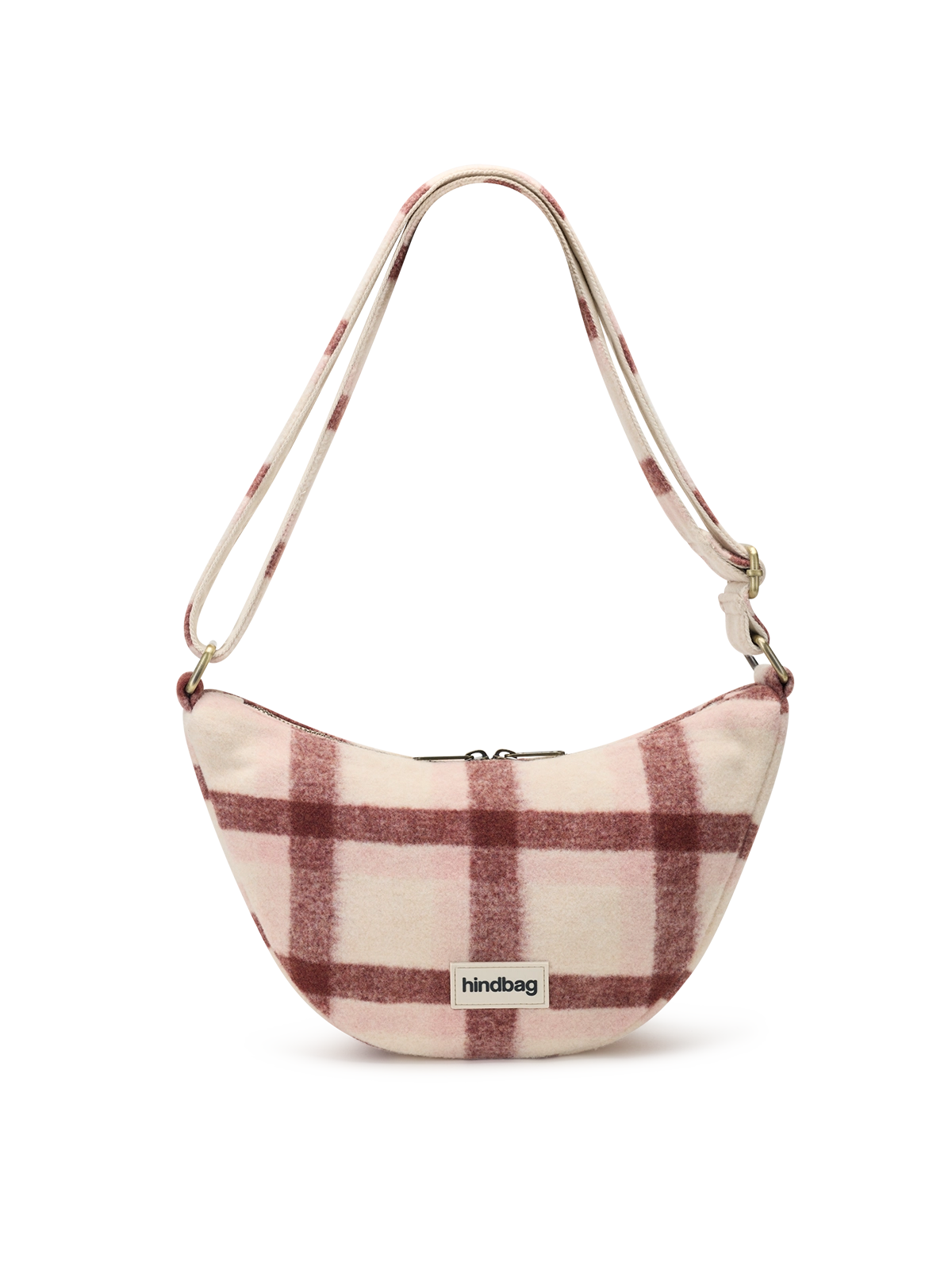 Sac bandoulière Andrea tartan rose