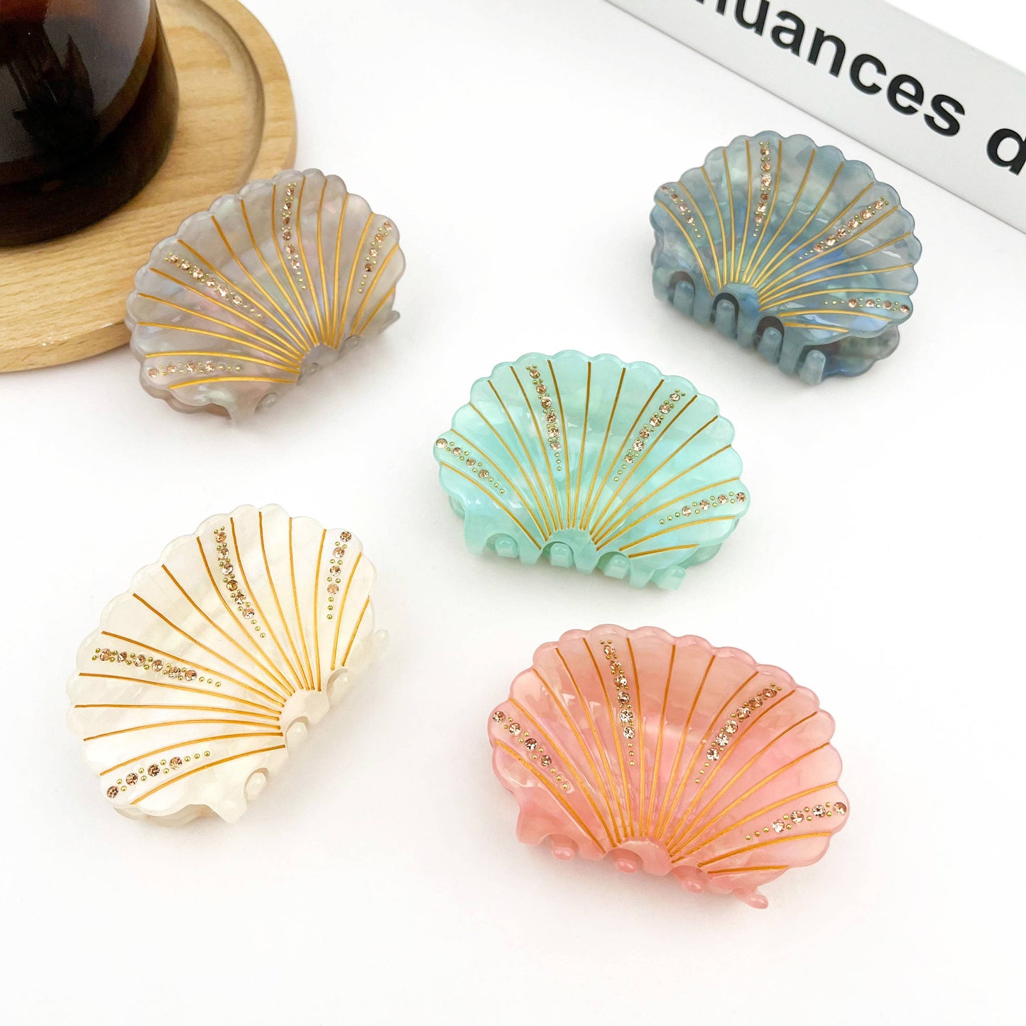 Pince à cheveux coquillage