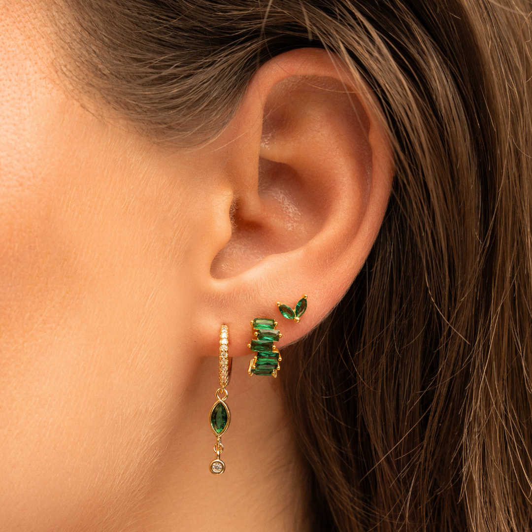 Boucles d'oreilles Lyra vertes