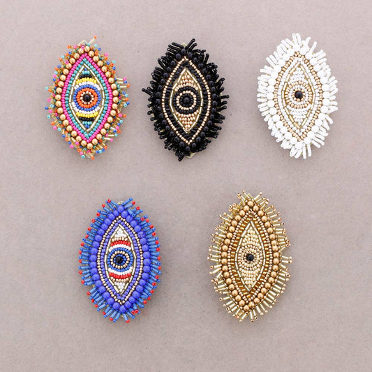 Broche Œil Turc Perles: Blanco - DupontDupont