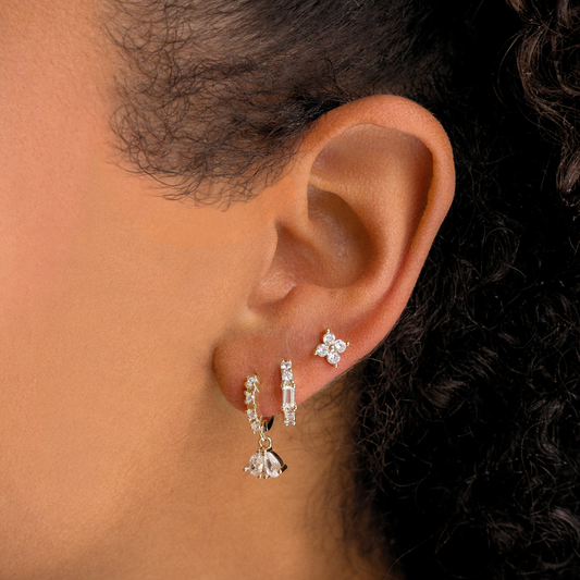 Créoles Aurielle blanches