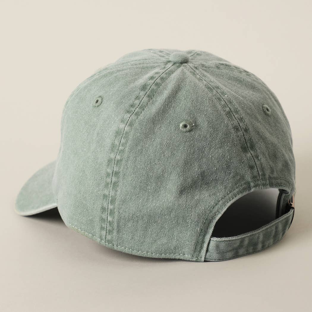 Casquette coton brodée « FUN MOM » Vert
