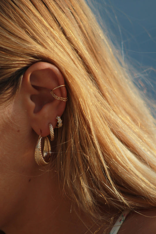 Bague d'oreille / Earcuff - Leyla - plaqué or
