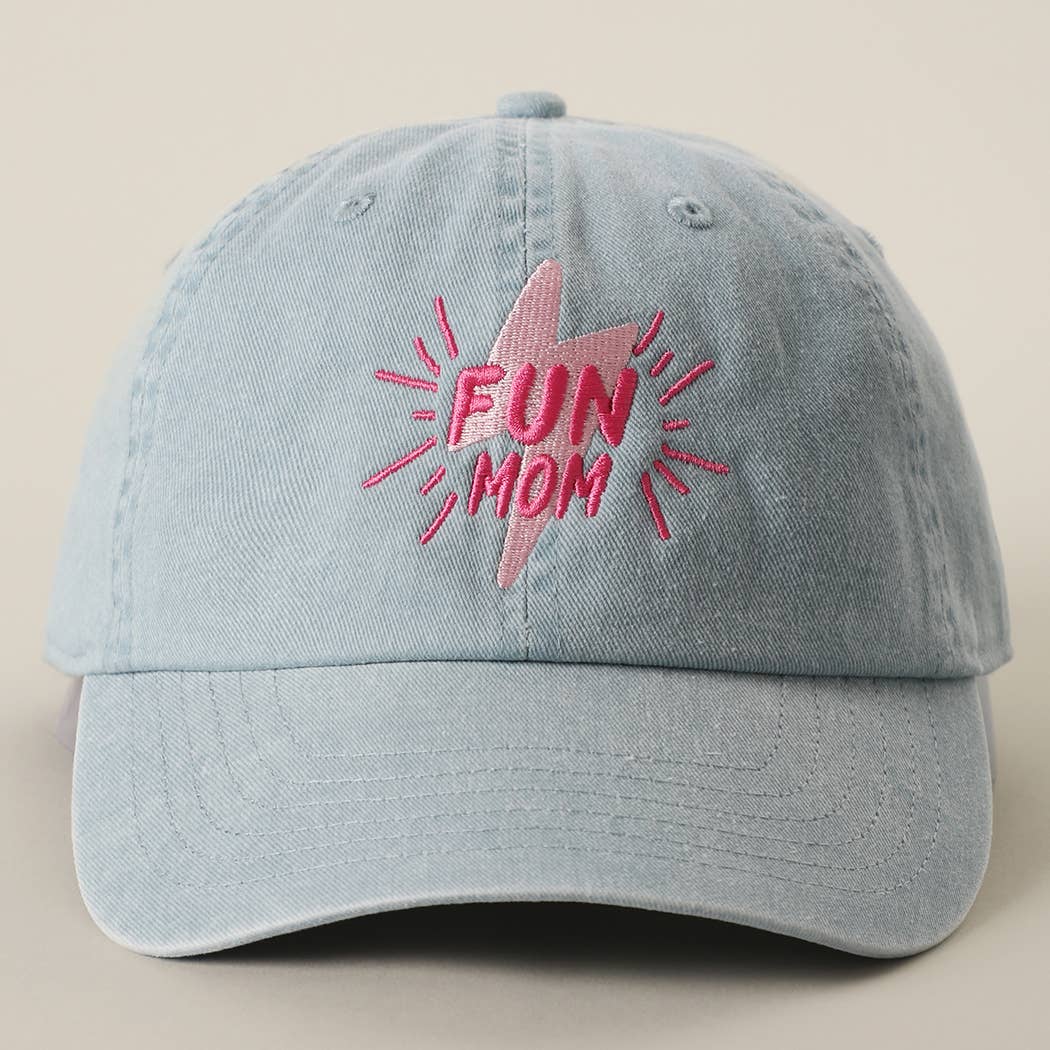 Casquette coton brodée « FUN MOM » Vert