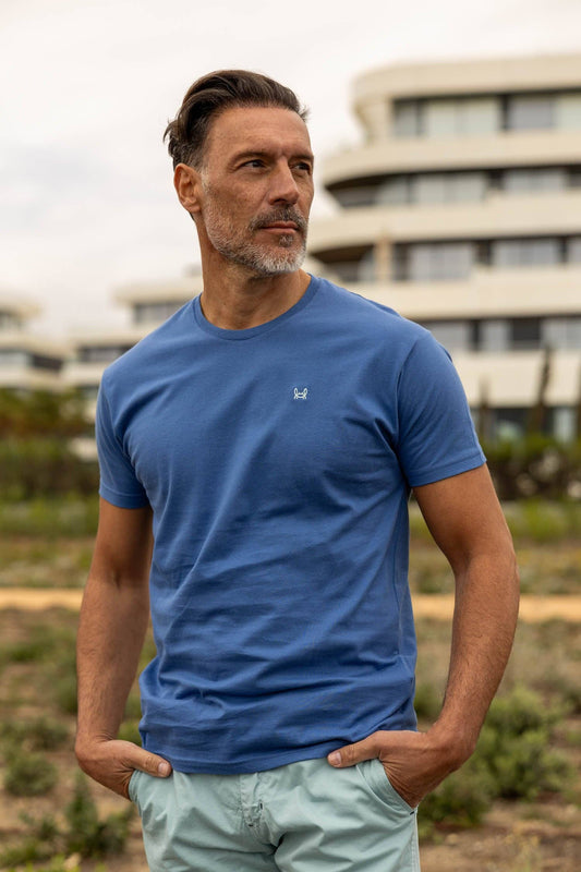 T-shirt Basique Bleu Moyen: Azulon / M