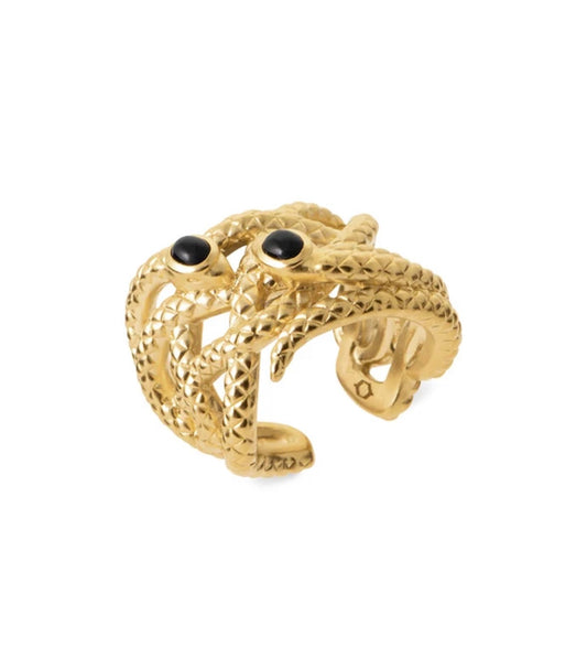 Bague Caducée Agate noire - DupontDupont