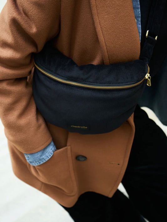 Banane Custine Velours côtelé noir