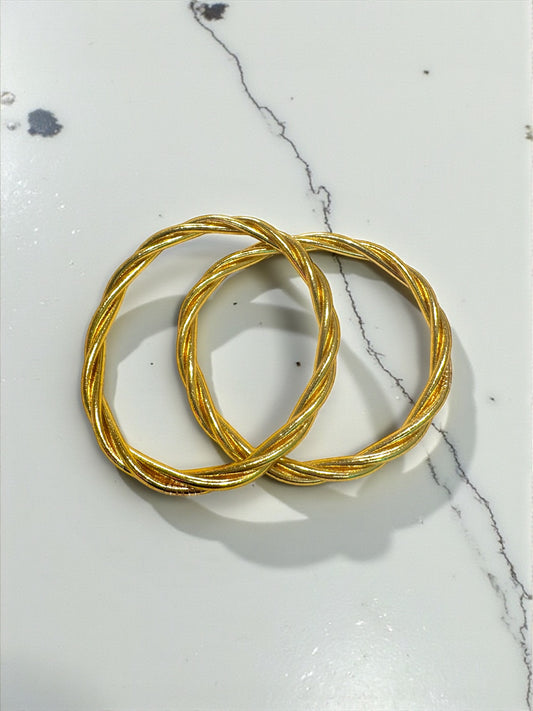 Jonc Bouddhiste torsade double