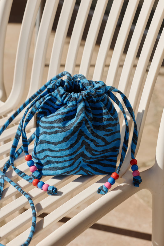 Sac Billie zèbre bleu