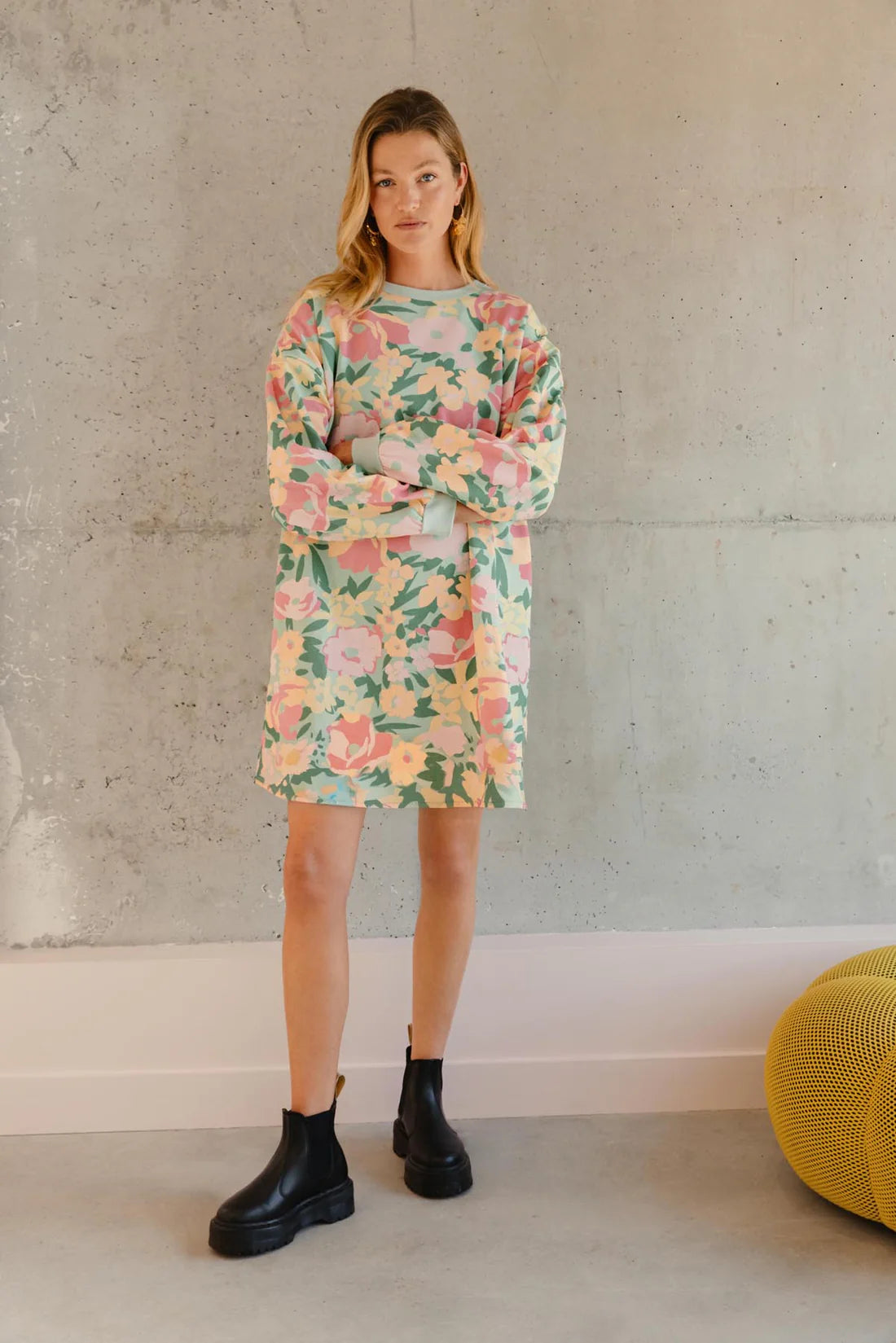 Robe sweat Allamanda vert