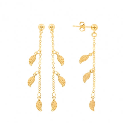 Boucles pendantes feuilles