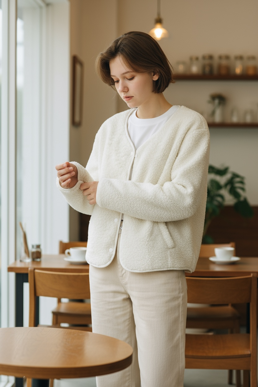 Veste Moumoute beige