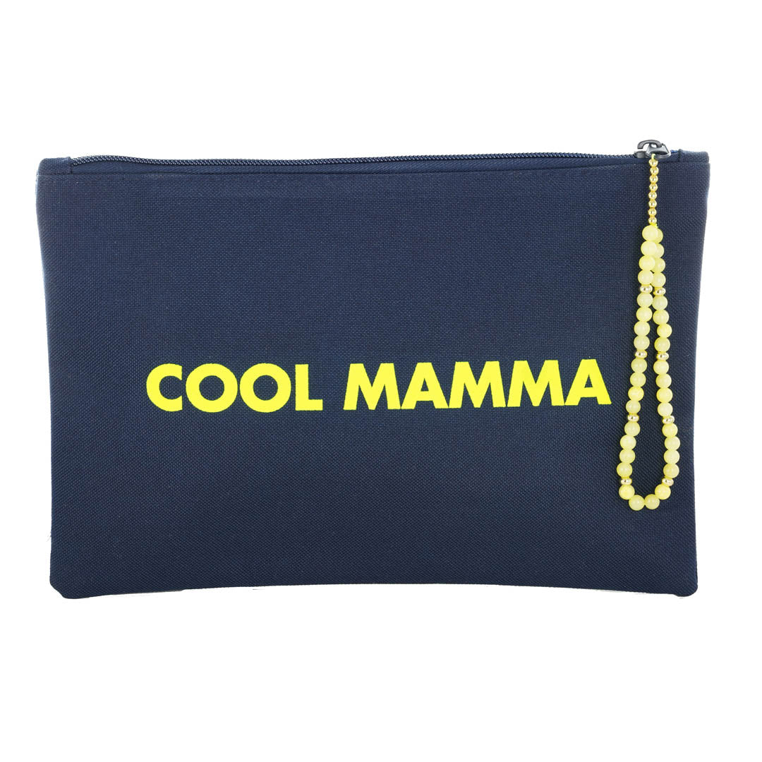 Pochette Cool Mamma Marine/jaune