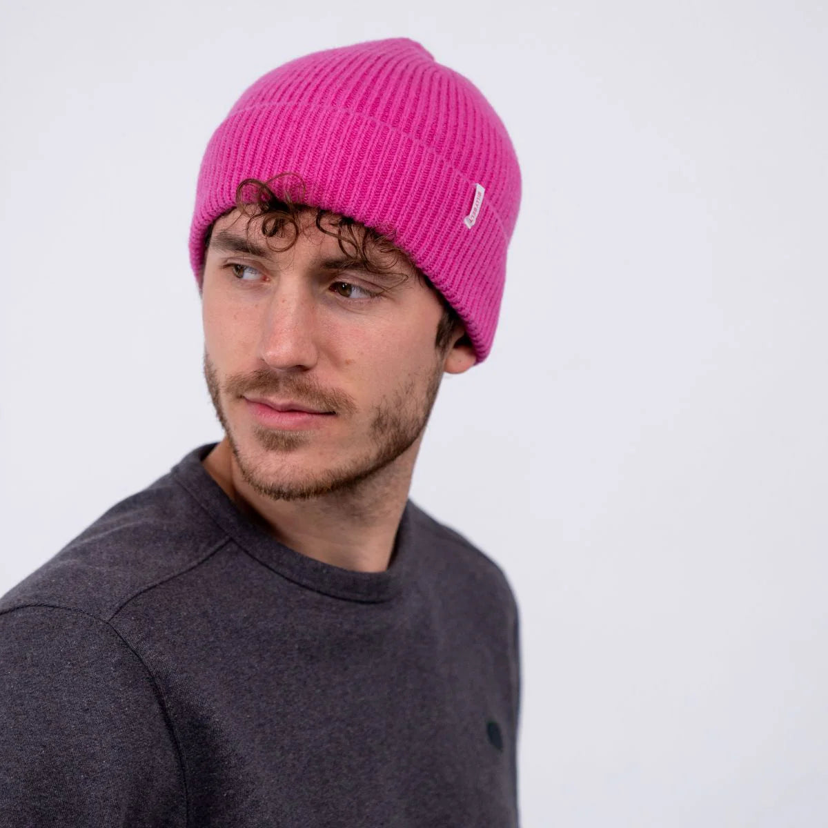 Bonnet 100% laine d’agneau - rose