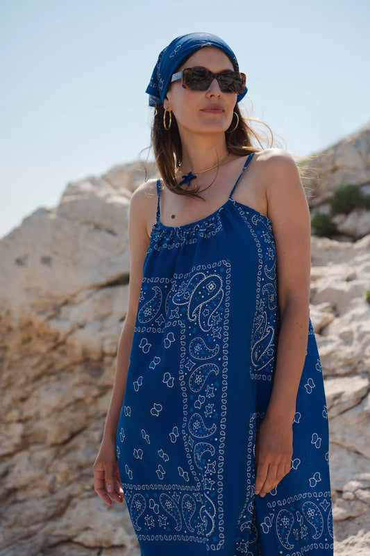 Robe bandana rouge bleu - DupontDupont