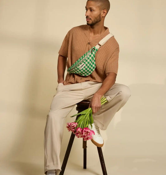 Banane Olivia Vichy vert