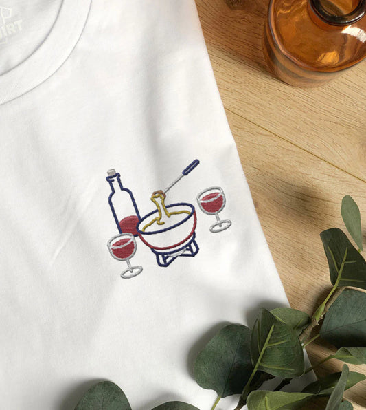 T-shirt brodé fondue