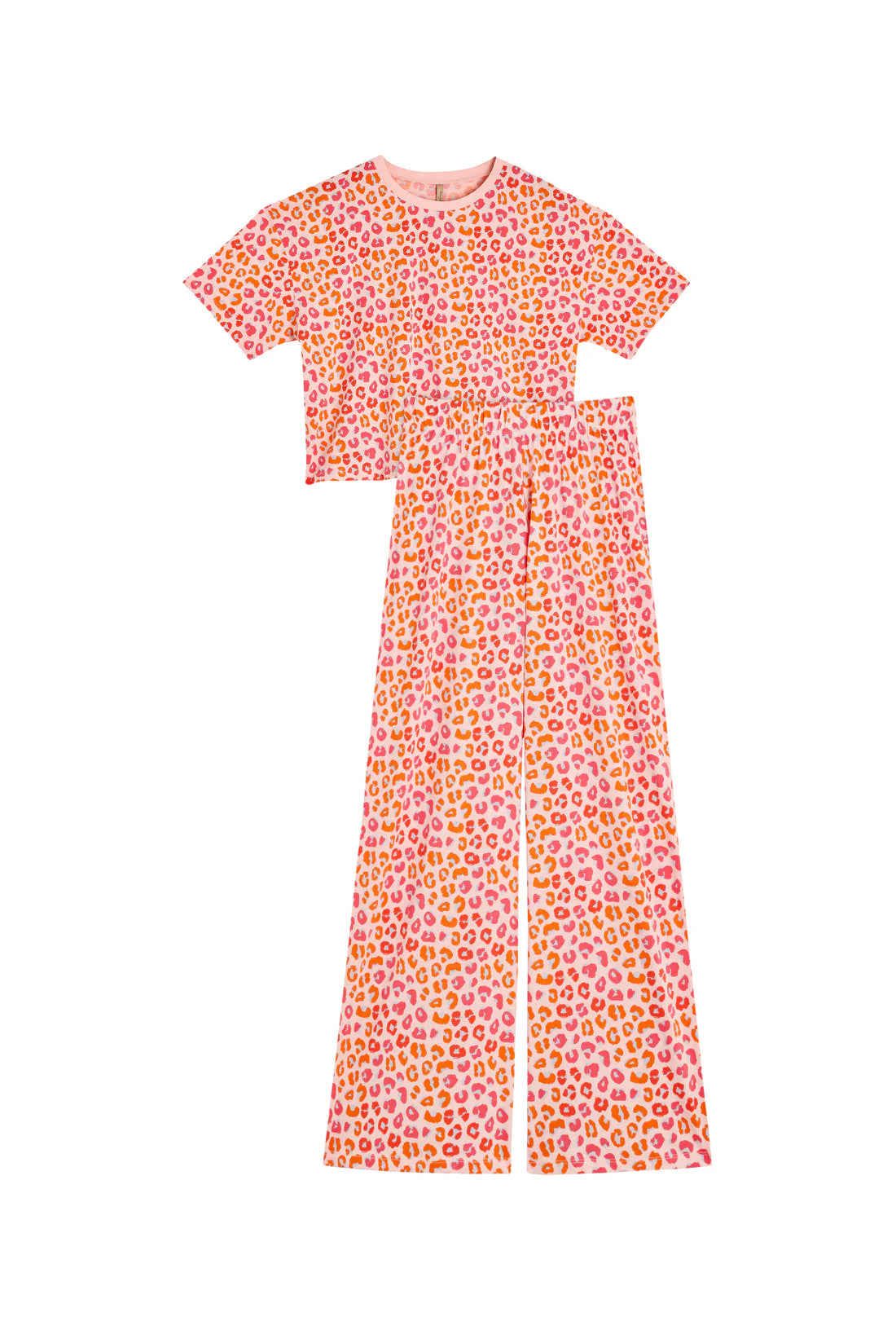 Ensemble long Léopard rose