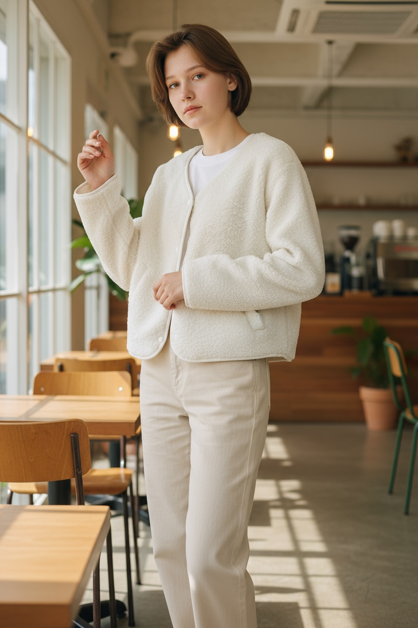 Veste Moumoute beige