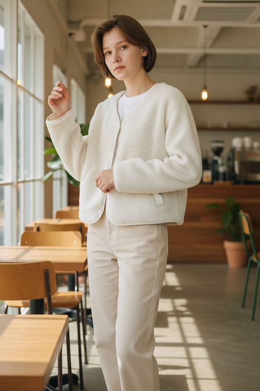 Veste Moumoute beige