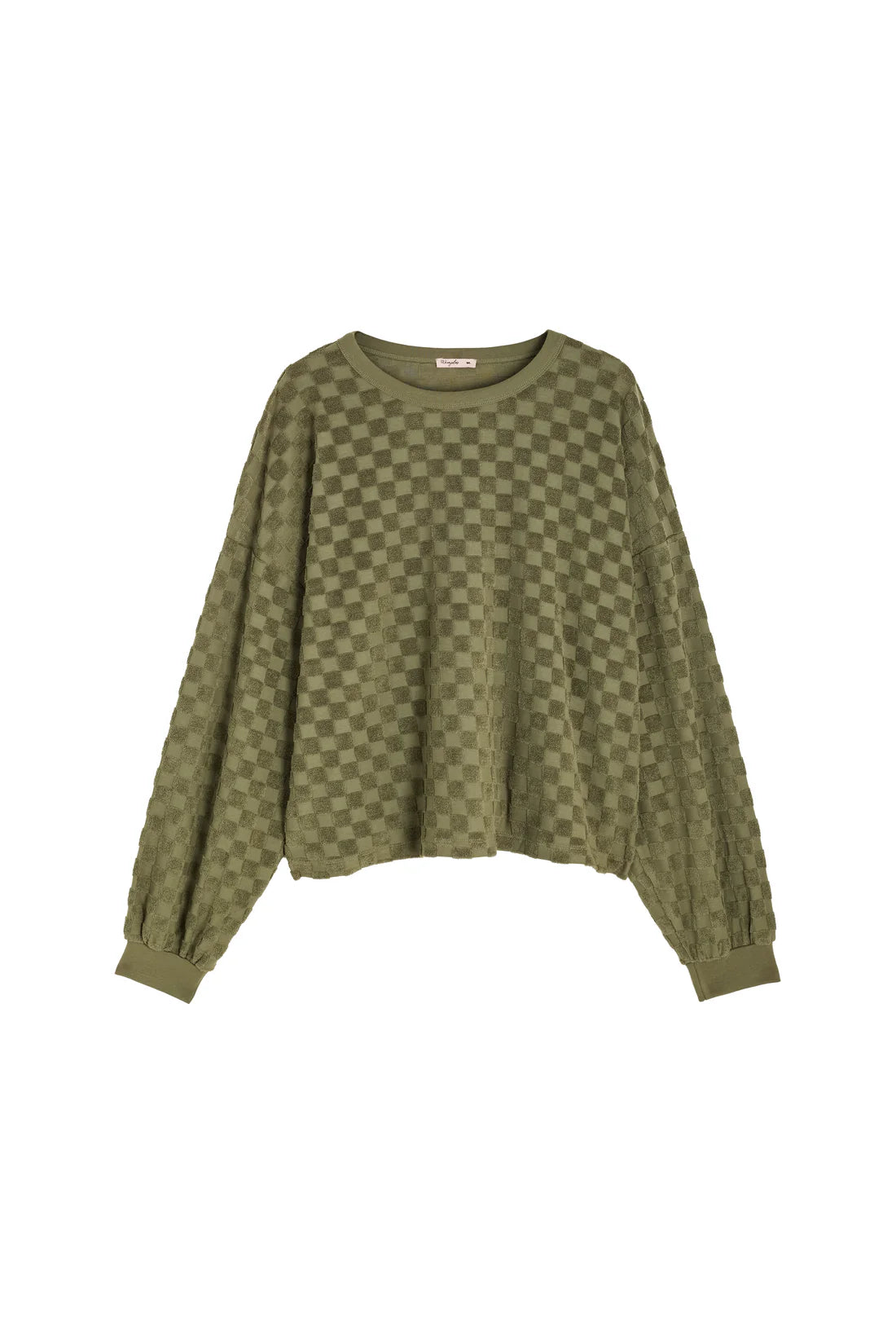 Sweat Éponge Damier - Kaki