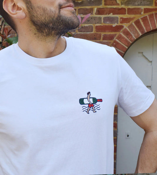 T-shirt brodé Surf vin