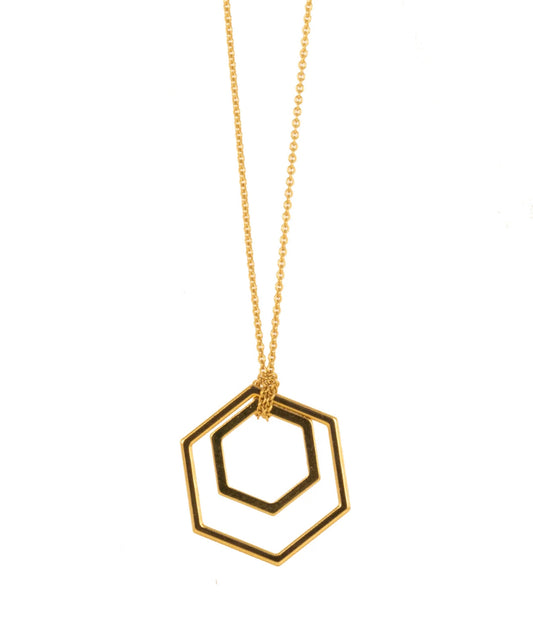 Collier hexagone Dupont double