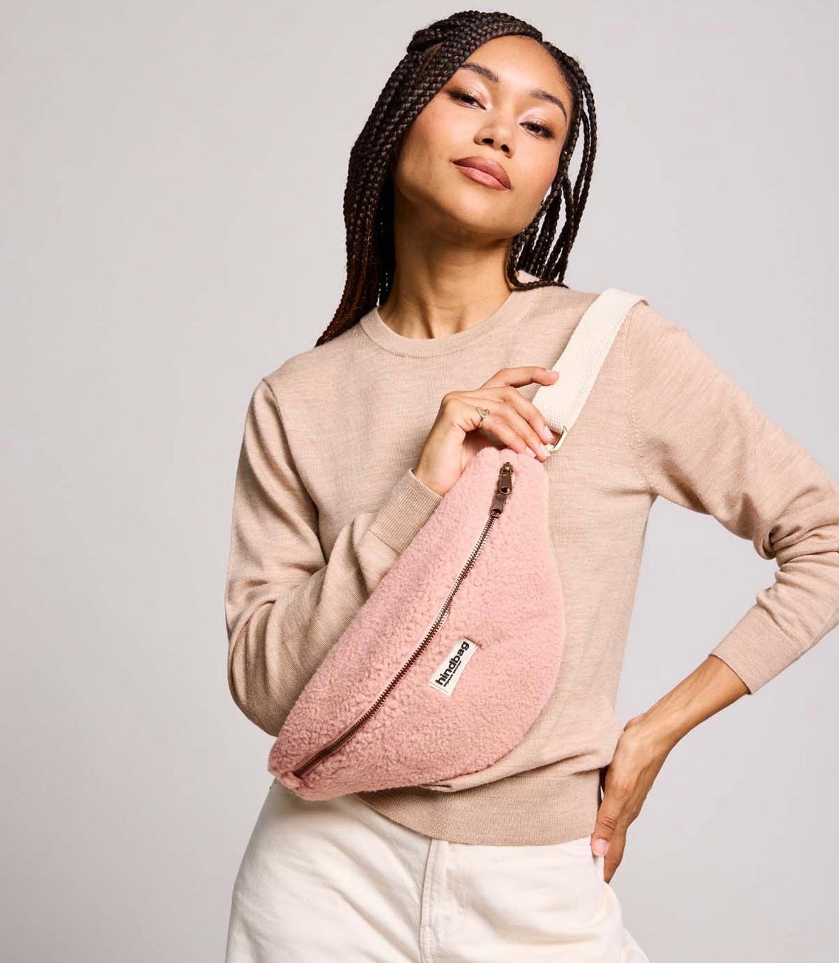 Sac banane Sasha Teddy rose