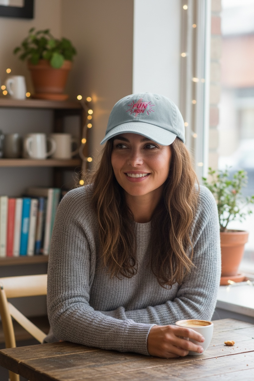 Casquette de baseball en coton brodée « FUN MOM »: BLUEMINT