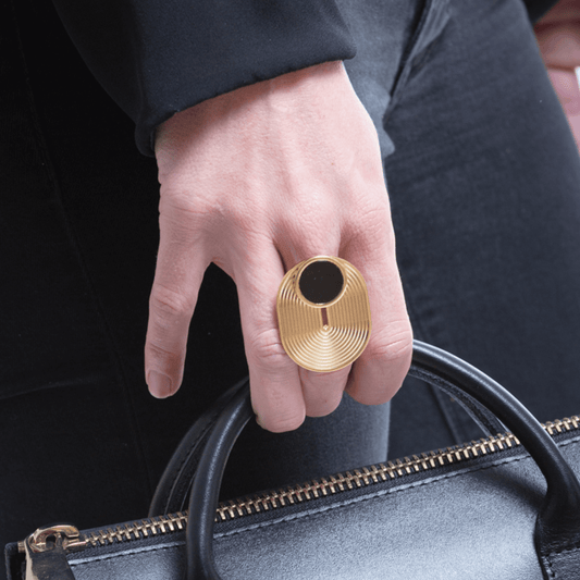 Bague 7 Chemins XL ovale pierre