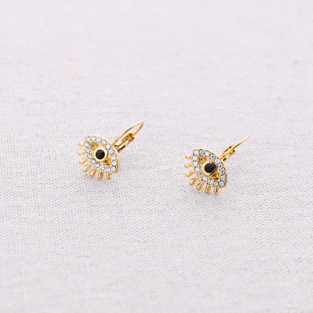 Boucles d'oreilles Acier Œil Turc Cristaux: Multicolore