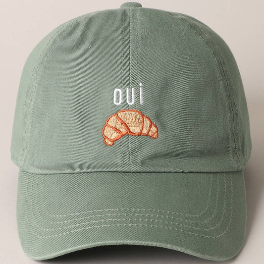 Casquette OUI sauge