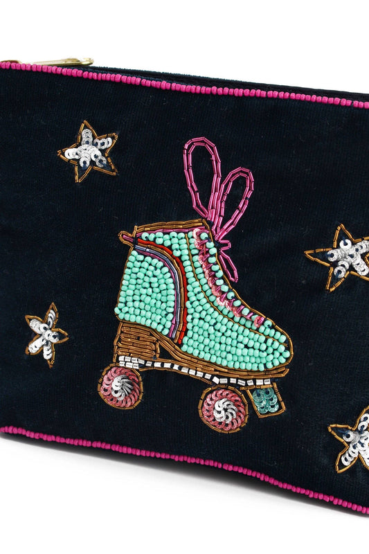 PETITE POCHETTE PATINS À ROULETTES ET ÉTOILES