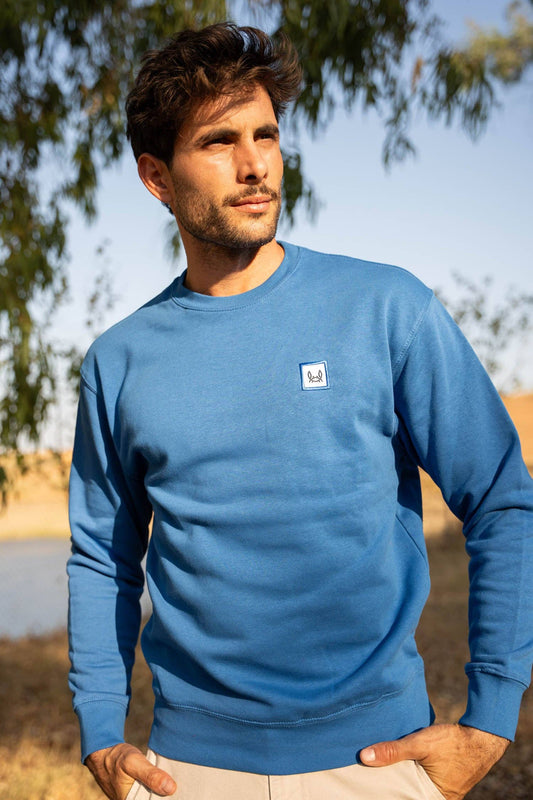 Sweat-shirt Basique Patch Bleu Encre: Encre / L