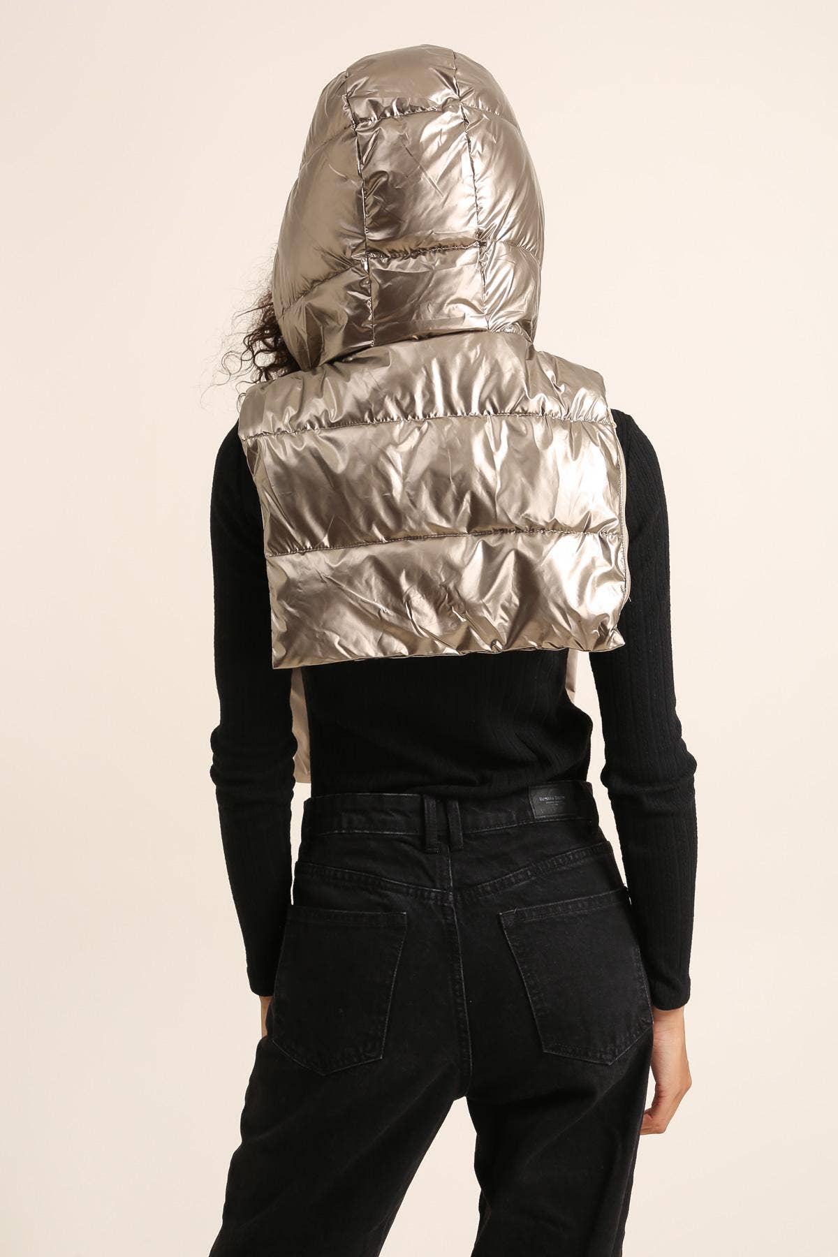 Capuche doudoune imperméable réversible : Acier