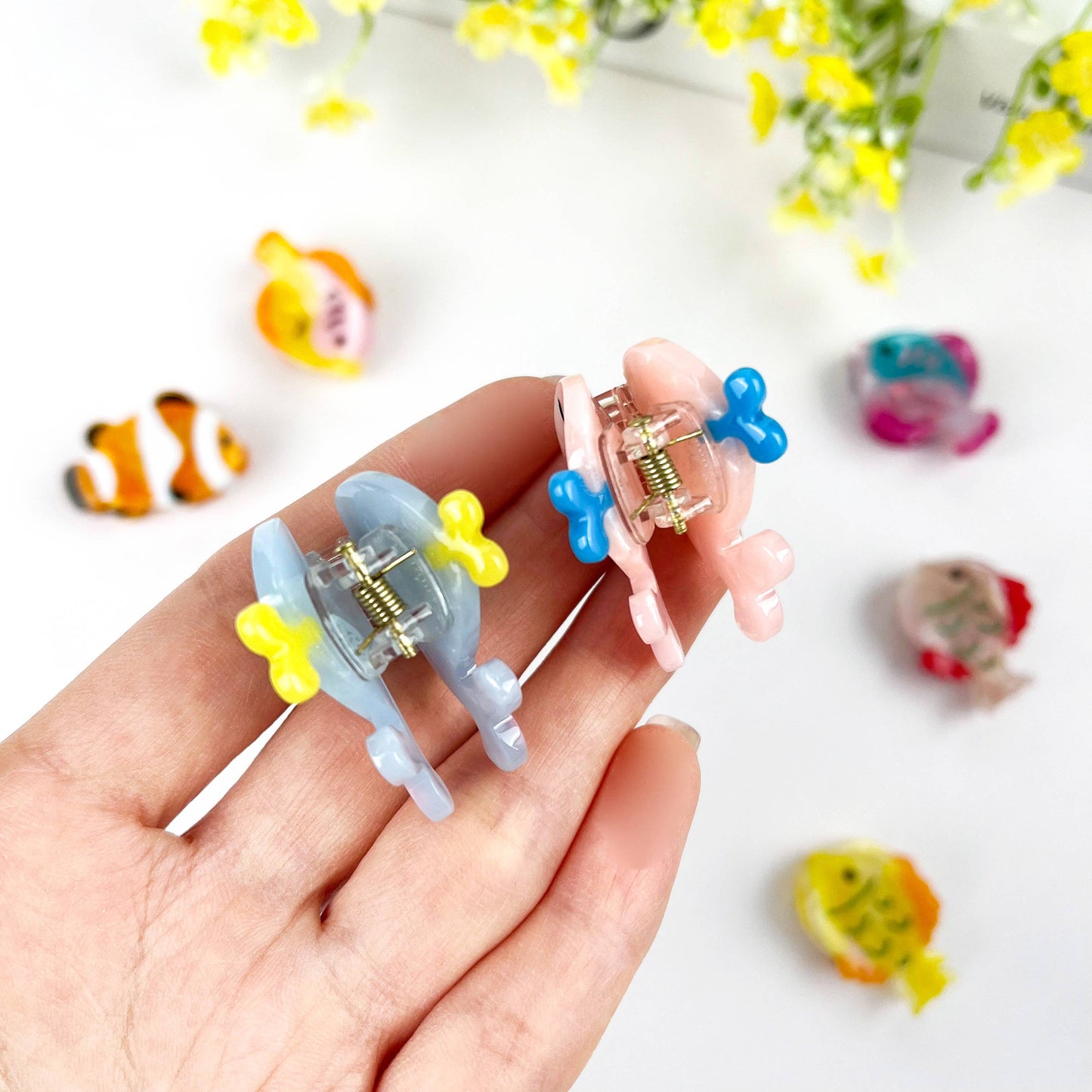 Mini pince a cheveux Poisson clown