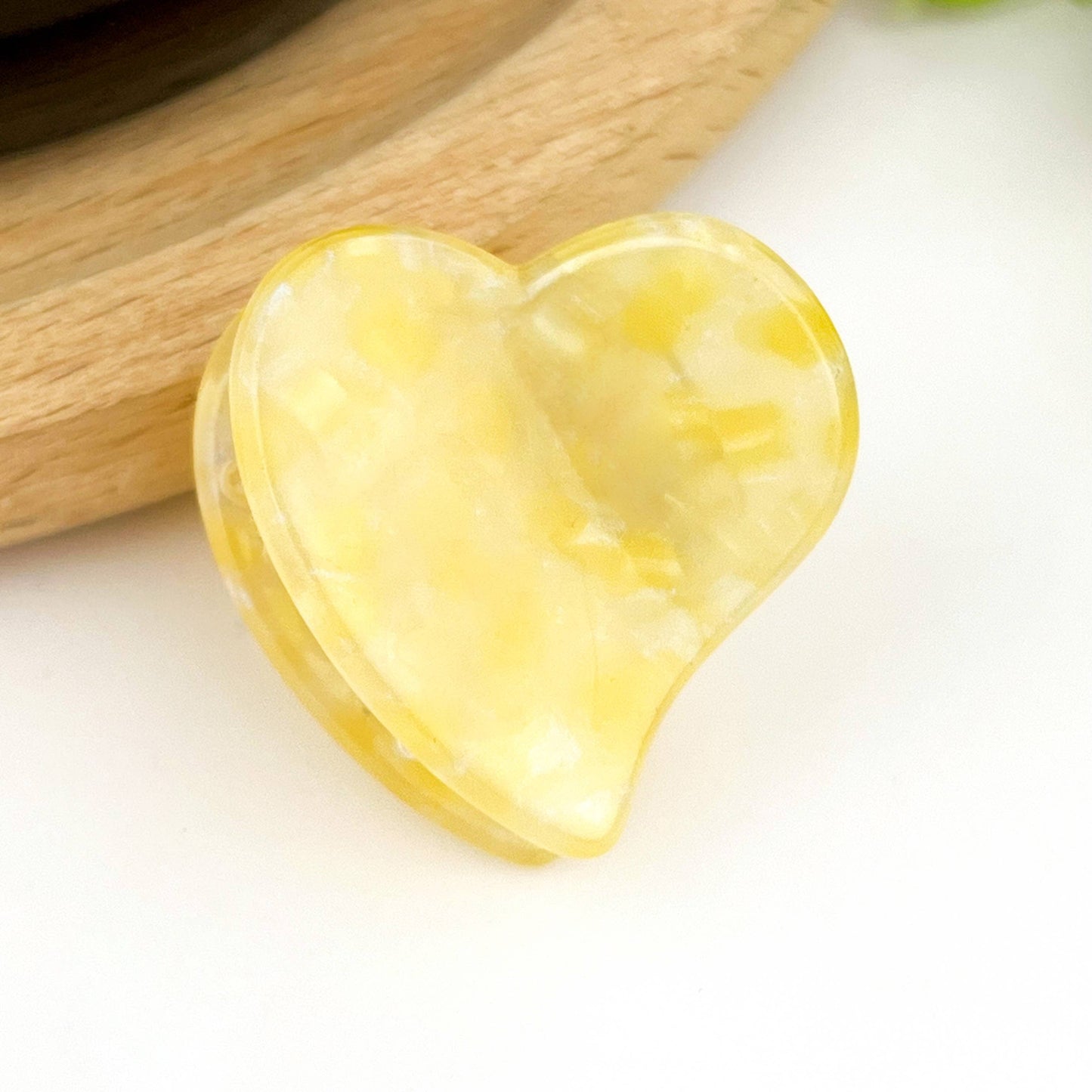 Pince à cheveux mini cœur Jaune - DupontDupont