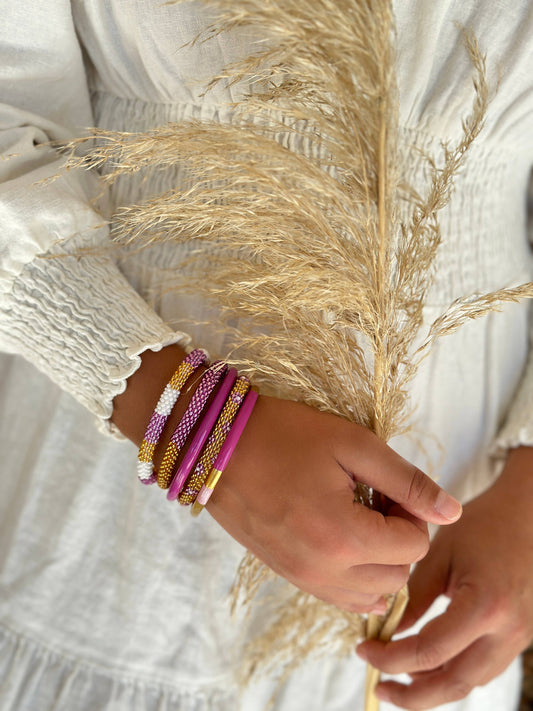 Jonc corne de buffle Fushia