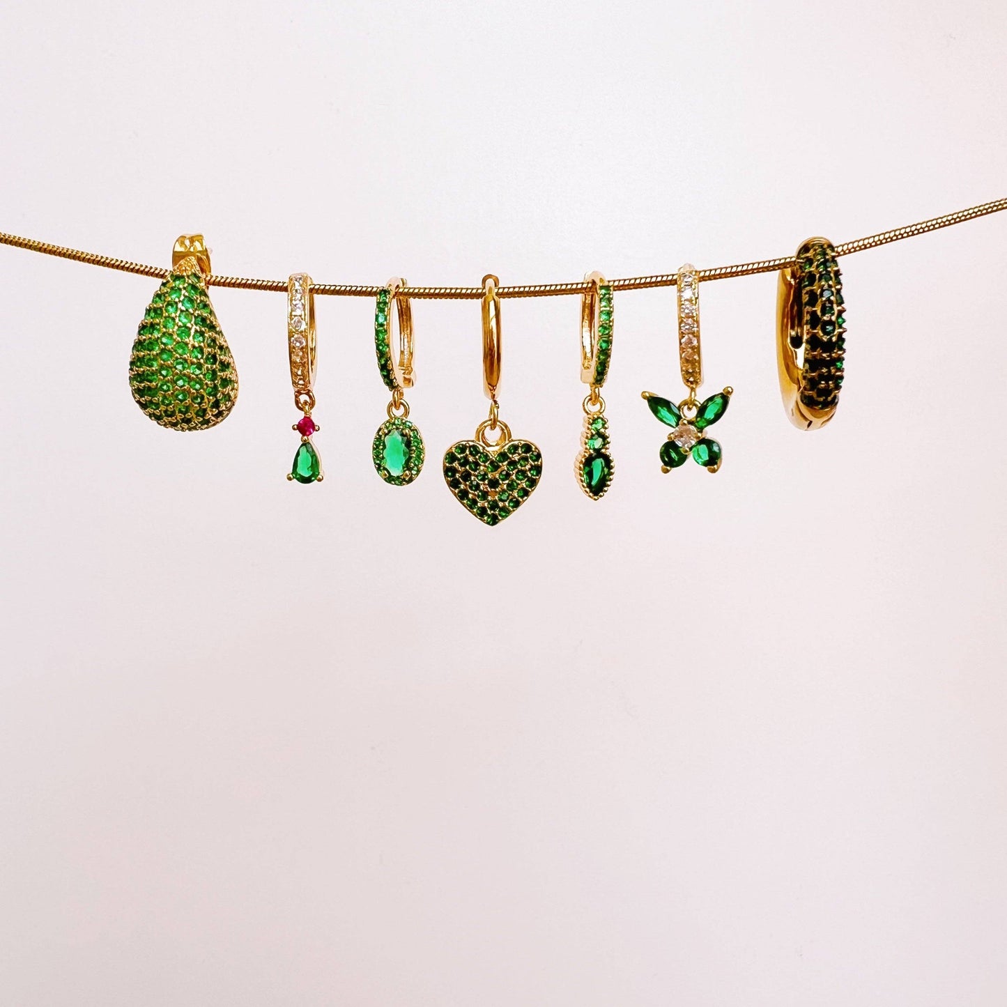 Boucles d'oreilles vertes Isidora