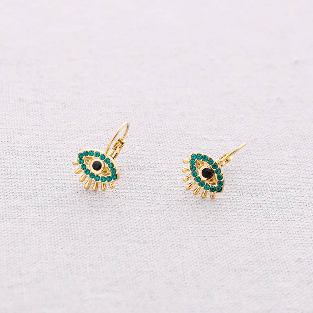 Boucles d'oreilles Acier Œil Turc Cristaux: Multicolore