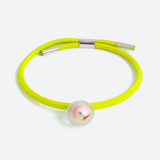 BRACELET UNE BULLE: JAUNE / PALLADIUM