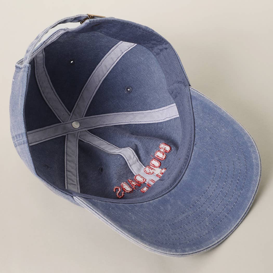 Casquette de baseball en coton brodée « Good dads club » Bleu